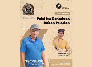 Siniar Sanggam Hadirkan Sastrawan Nasional Tri Astoto Kodarie, Kupas Makna Kerinduan dalam Puisi